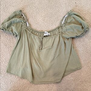 Princess Polly Olive Off-Shoulder Blouse